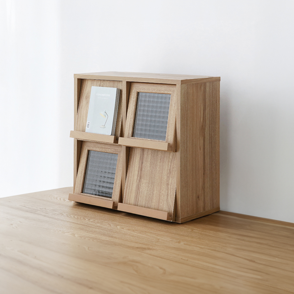 필몬 미니수납장 4문 4242 NFM4242 420x200x420mm, 2단, 캄포어베니어 8458.2305 - 상세 이미지 2