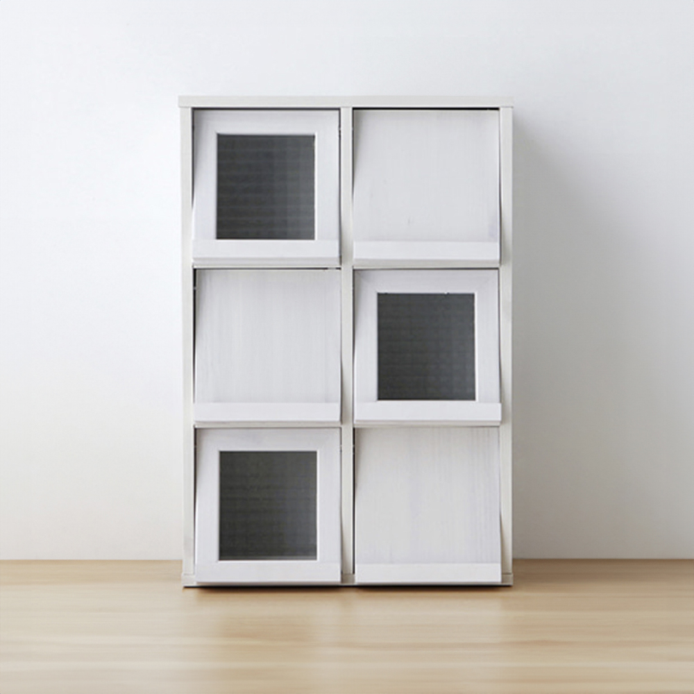 필몬 미니수납장 6문 NFM6242V 세로형 165x165x145mm, 3단, 화이트파인베니어 5833.2837 - 메인 이미지