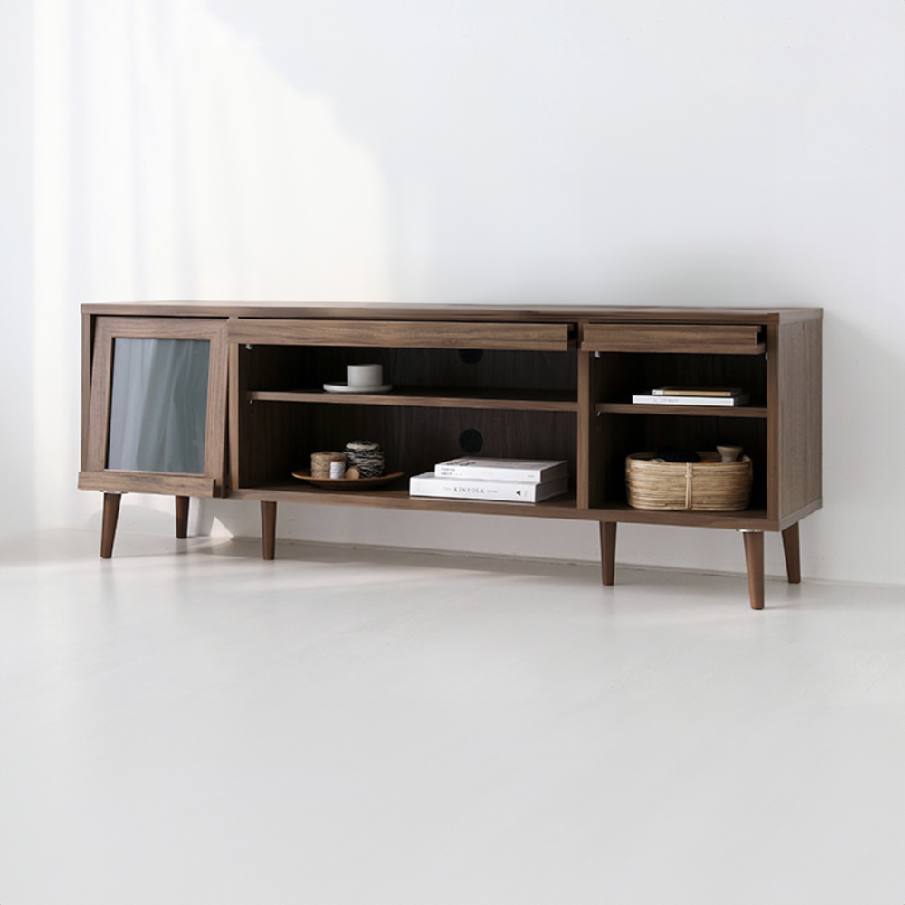 필몬 TV거실장 3문 58160 1600x400x580mm, 미들브라운 0036. 9802
