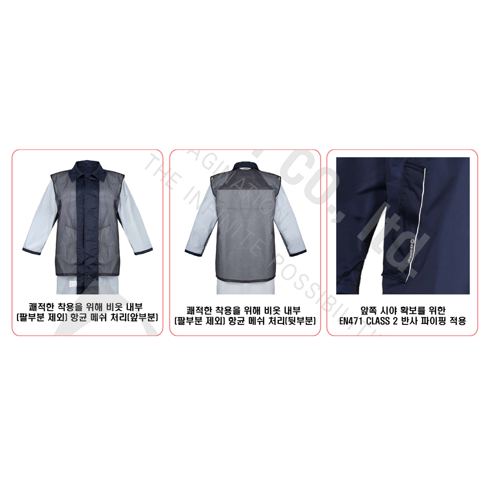 제비표 우의 코트형 우비 600 RE 레인 코트 주차관리 SI-si600 장교우비 - 상세 이미지 4