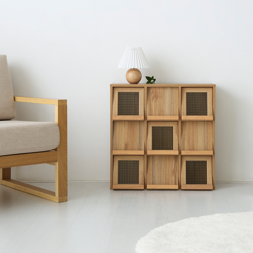 필몬 미니수납장 9문 NFM6262 620x235x620mm, 3단, 캄포어베니어 9354.7521 - 상세 이미지 5