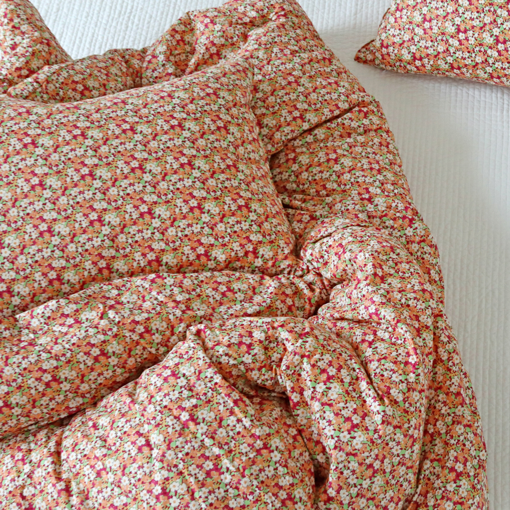 레브 꽃무늬 이불 60수 아사 순면 알러지케어 플라워 사계절 차렵이불 SS