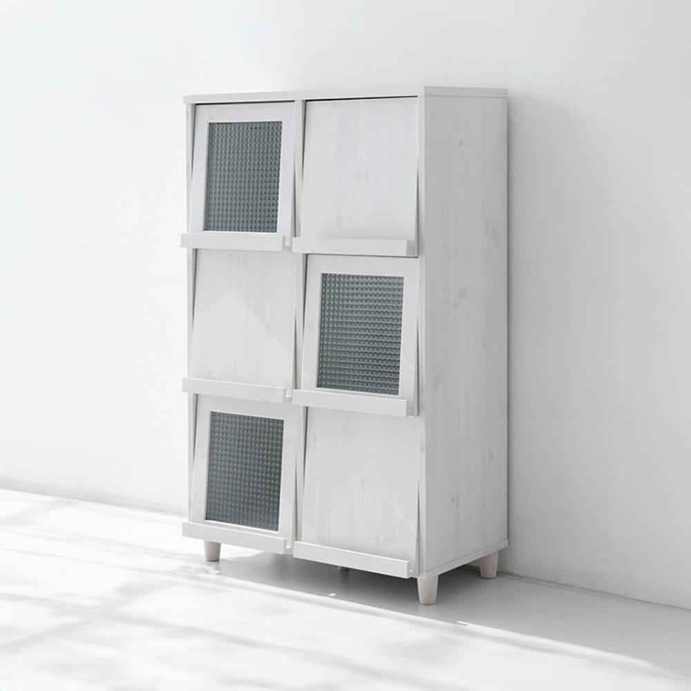 필몬 수납장 6문 NFM13280F 세로형 807x400x1330mm, 3단, 화이트파인베니어 4746.9687 - 상세 이미지 2