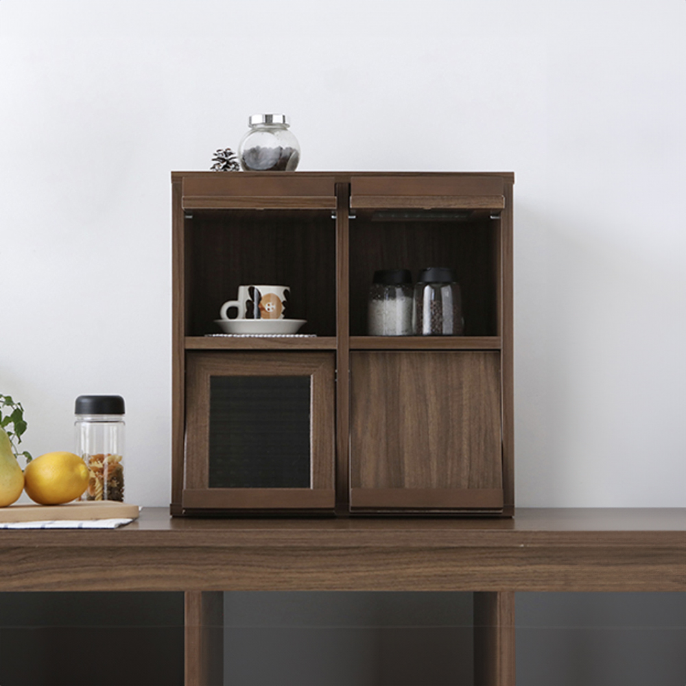 필몬 미니수납장 4문 4242 NFM4242 420x200x420mm, 2단, 미들브라운 1763.5714 - 상세 이미지 3