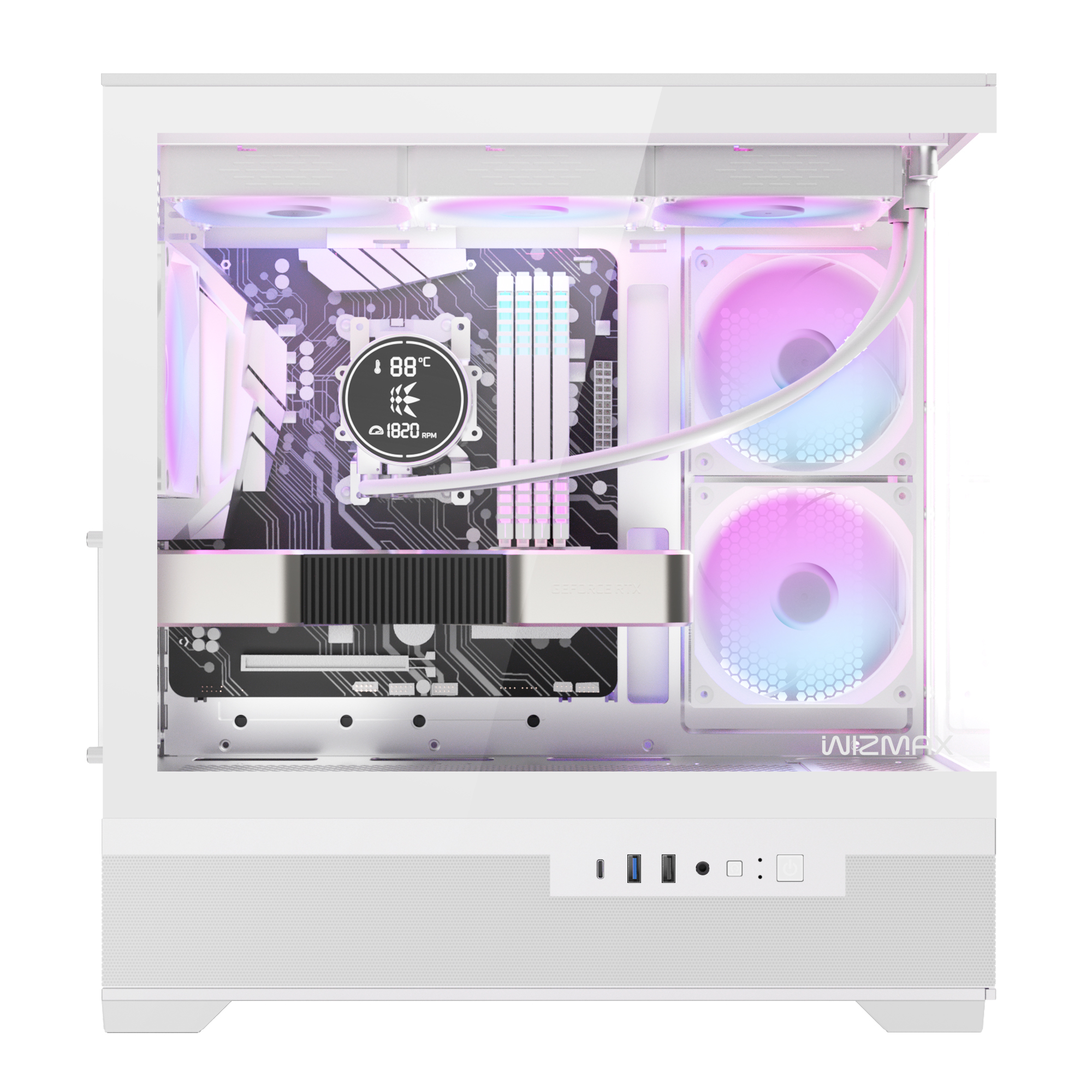 마이크로닉스 WIZMAX ML-360 View 미니타워 PC 케이스 화이트 - 상세 이미지 3