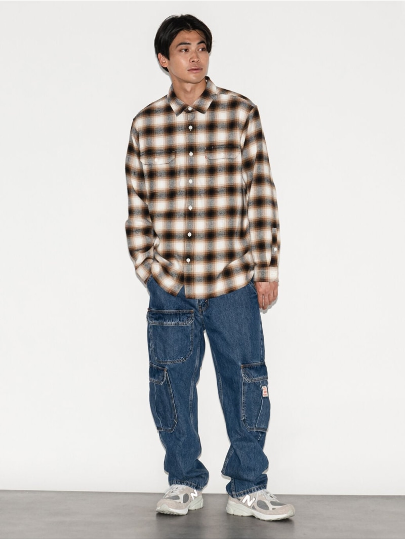 리바이스 LEVI`S 잭슨 워커 셔츠 BROWN SUNNY CREAM 뉴트럴 - 상세 이미지 4