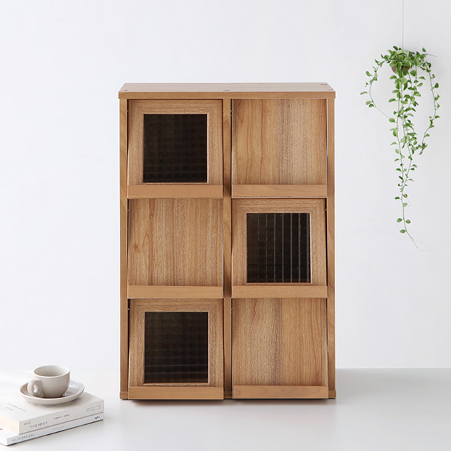 필몬 미니수납장 6문 NFM6242V 세로형 165x165x145mm, 3단, 캄포어베니어 6118.9160 - 상세 이미지 5