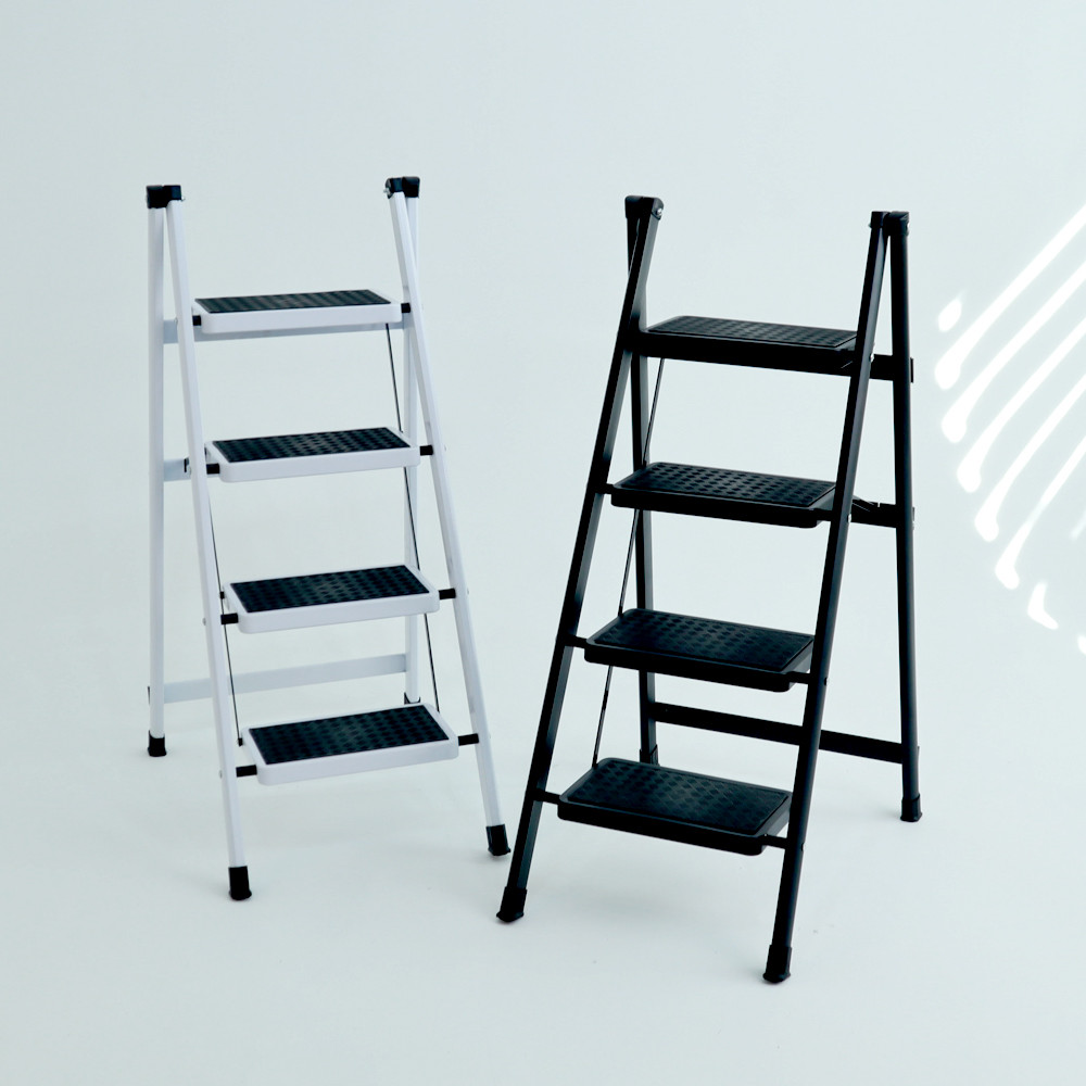 핫버튼 2단 사다리 광폭 작업 발판 가정용 접이식 주방 휴대용 간이 소형