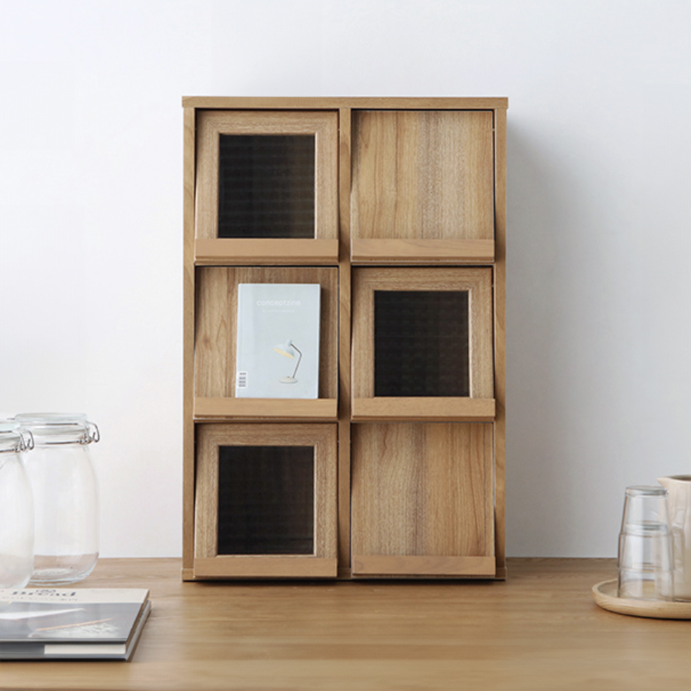 필몬 미니수납장 6문 NFM6242V 세로형 165x165x145mm, 3단, 캄포어베니어 6118.9160 - 상세 이미지 3