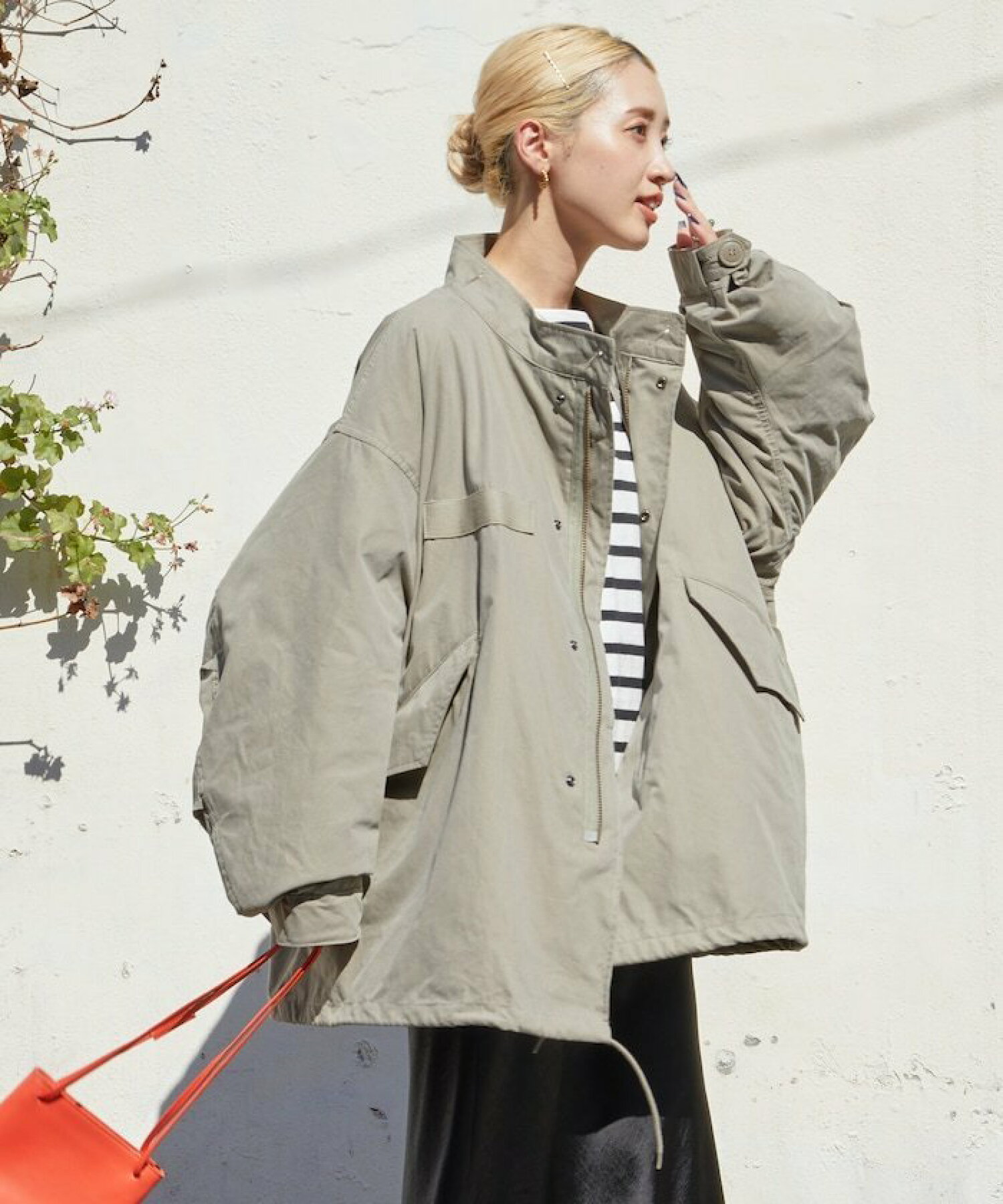 프릭스스토어 FREAKS STORE 퀼팅 라이너세트 숏 모즈 코트 야상코트 - 상세 이미지 3