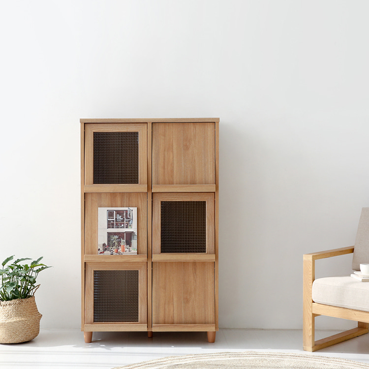 필몬 수납장 6문 NFM13280F 세로형 807x400x1330mm, 3단, 캄포어베니어 4374.3576 - 상세 이미지 5
