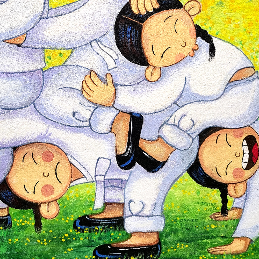 아트앤샵 미술작품 박승희 원작 동심(말뚝박기) 현대미술 그림액자 이미지 6