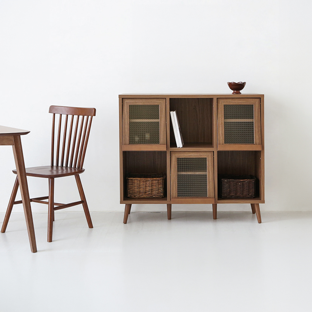 필몬 콘솔수납장 3문 PUM100110F 1085x390x975mm, 2단, 미들브라운 5088.1401