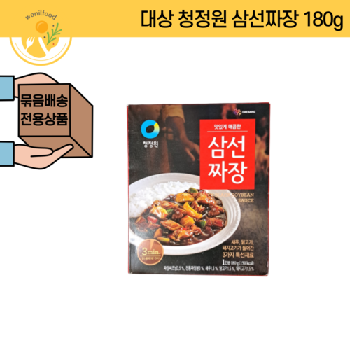 대상 청정원 삼선짜장 180g [묶음배송전용상품] : 원일푸드 온라인