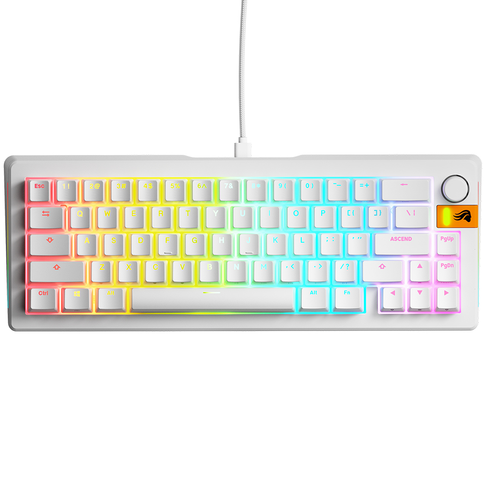 글로리어스 GMMK3 HE 65% Prebuilt 커스텀 래피드 트리거 유선 게이밍 키보드(블랙/화이트) 이미지 6