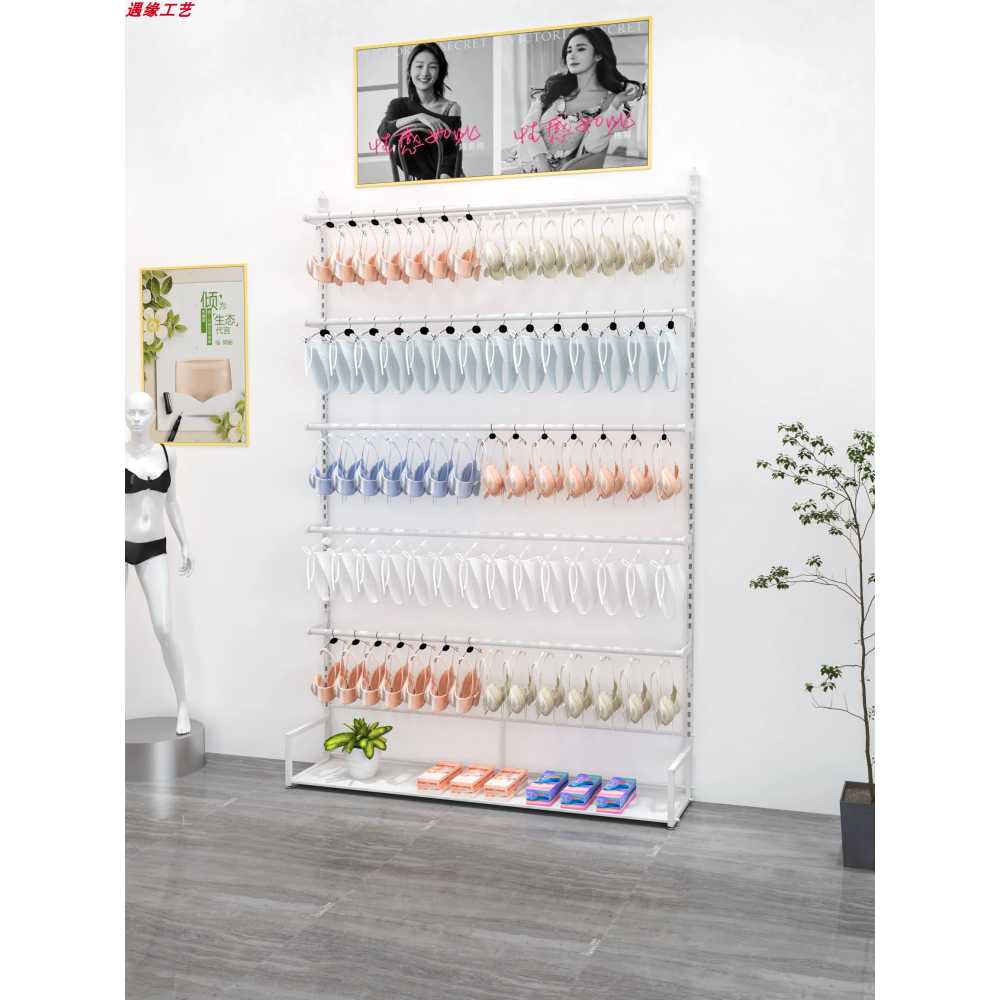 란제리 판매대 디피 쇼핑몰 선반 속옷매장 브래지어 흰색 100cm - 상세 이미지 4