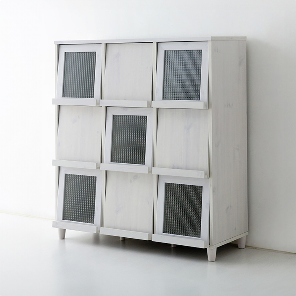 필몬 수납장 9문 NFM132120 1200x450x1330mm, 3단, 화이트파인베니어 2235.9939 - 상세 이미지 2
