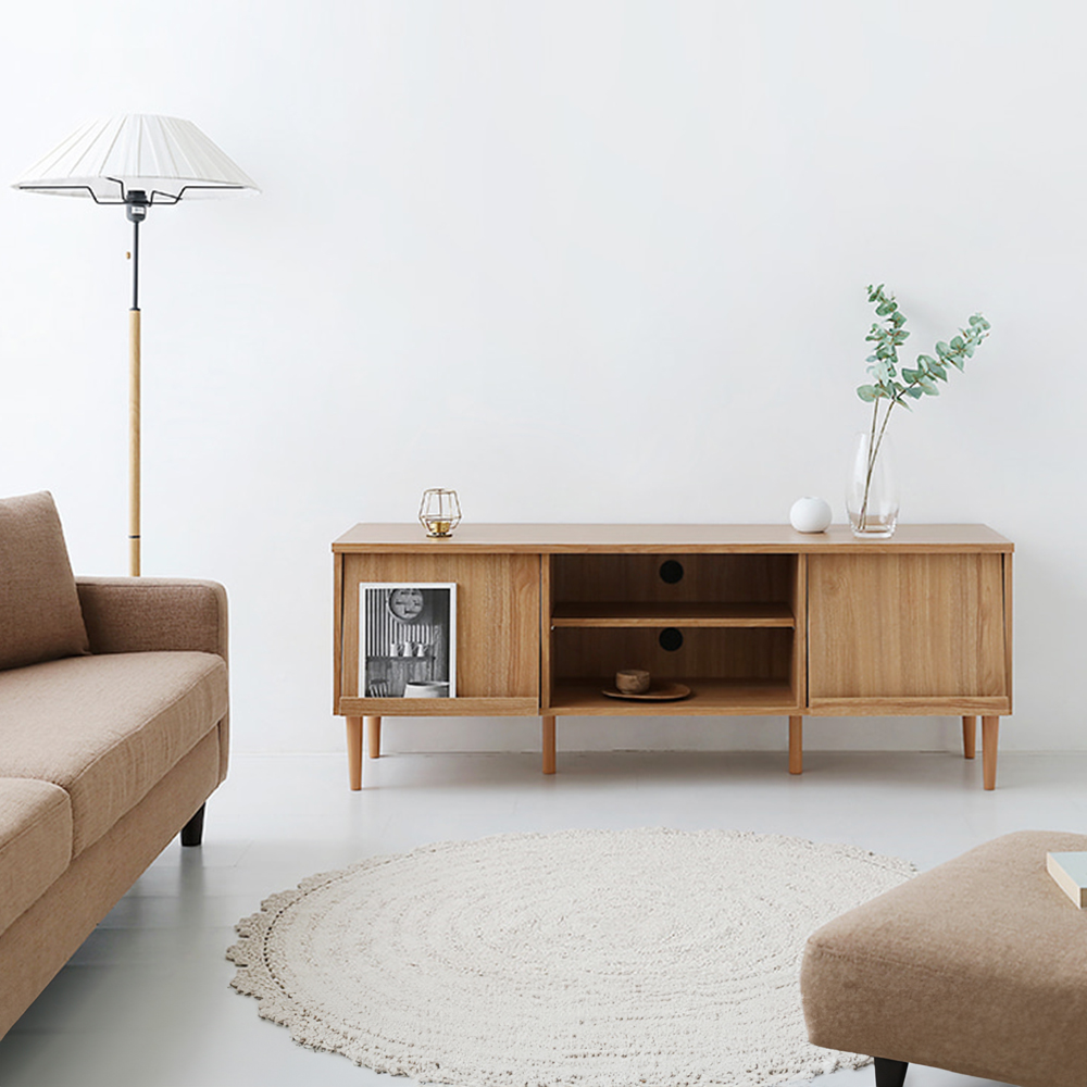 필몬 TV거실장 2단선반 TVBM15055 캄포어베니어