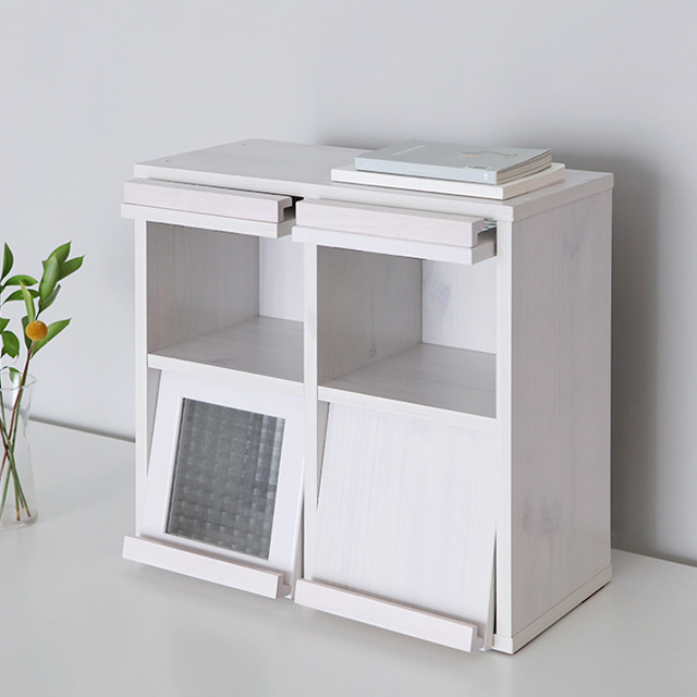 필몬 미니수납장 4문 4242 NFM4242 420x200x420mm, 2단, 화이트파인베니어 6282.9394 - 상세 이미지 3