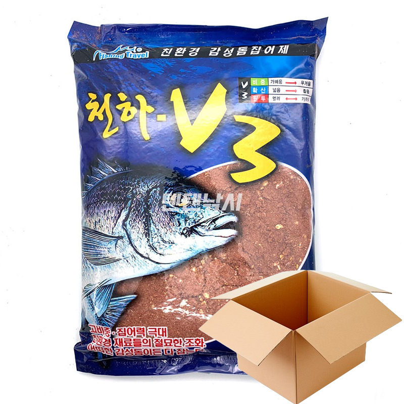 낚시여행 천하 V3 1.9kg 1박스 10개입 감성돔 집어제 파우더 바다낚시 밑밥