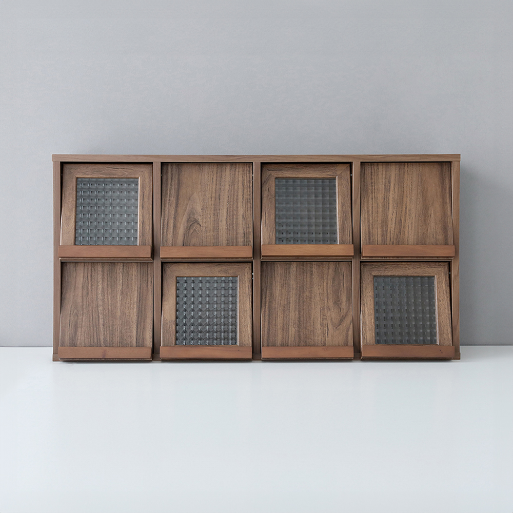 필몬 미니수납장 8문 NFM4282 820x235x420mm, 2단, 미들브라운 8114.8489 - 메인 이미지
