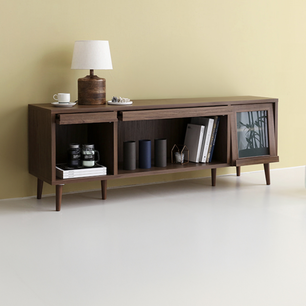 필몬 TV거실장 3문 58160 1600x400x580mm, 미들브라운 0036. 9802