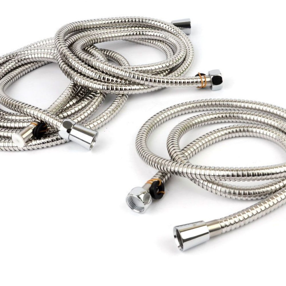 크롬 호스 1.5m 도금 메탈 호스 국제 규격 샤워기 줄