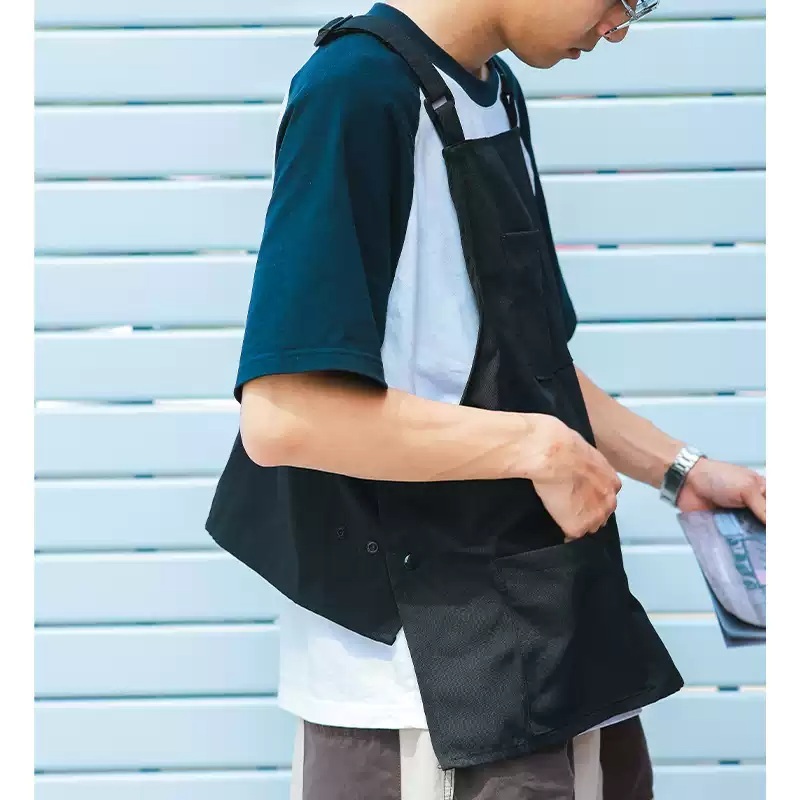 조끼 앞치마 짧은 방수 원예 홈 키친 바리스타 작업복 베이킹 카페 주방 공방 서빙 유니폼 - 상세 이미지 2