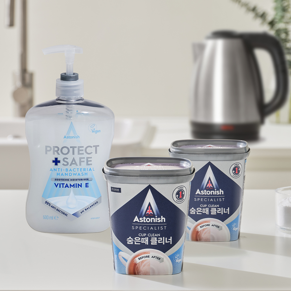[본사] 아스토니쉬 숨은때 클리너 2개+보습 핸드워시600ml 텀블러 탕비실