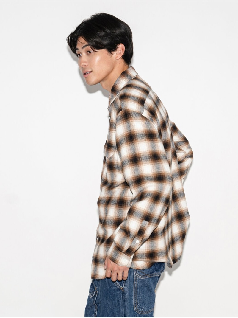 리바이스 LEVI`S 잭슨 워커 셔츠 BROWN SUNNY CREAM 뉴트럴 - 상세 이미지 2