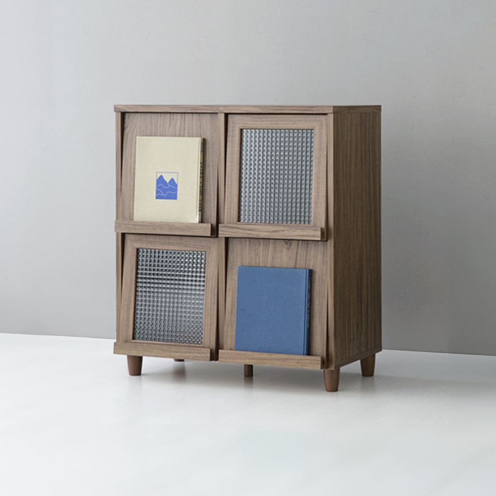 필몬 수납장 4문 9380 810x400x920mm, 2단, 미들브라운 0824.7108 - 상세 이미지 2