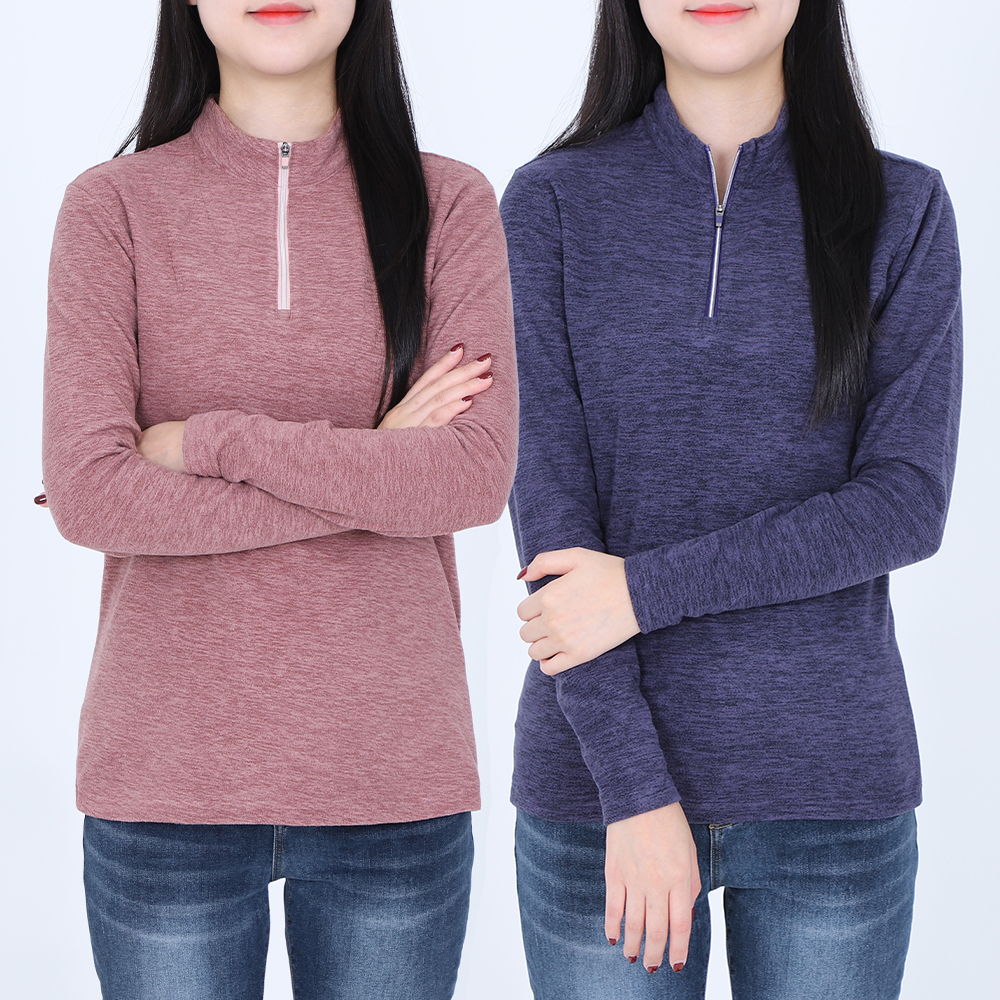 겨울 양기모티셔츠 여성 집업 - 메인 이미지