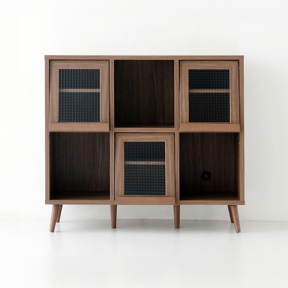 필몬 콘솔수납장 3문 PUM100110F 1085x390x975mm, 2단, 미들브라운 5088.1401