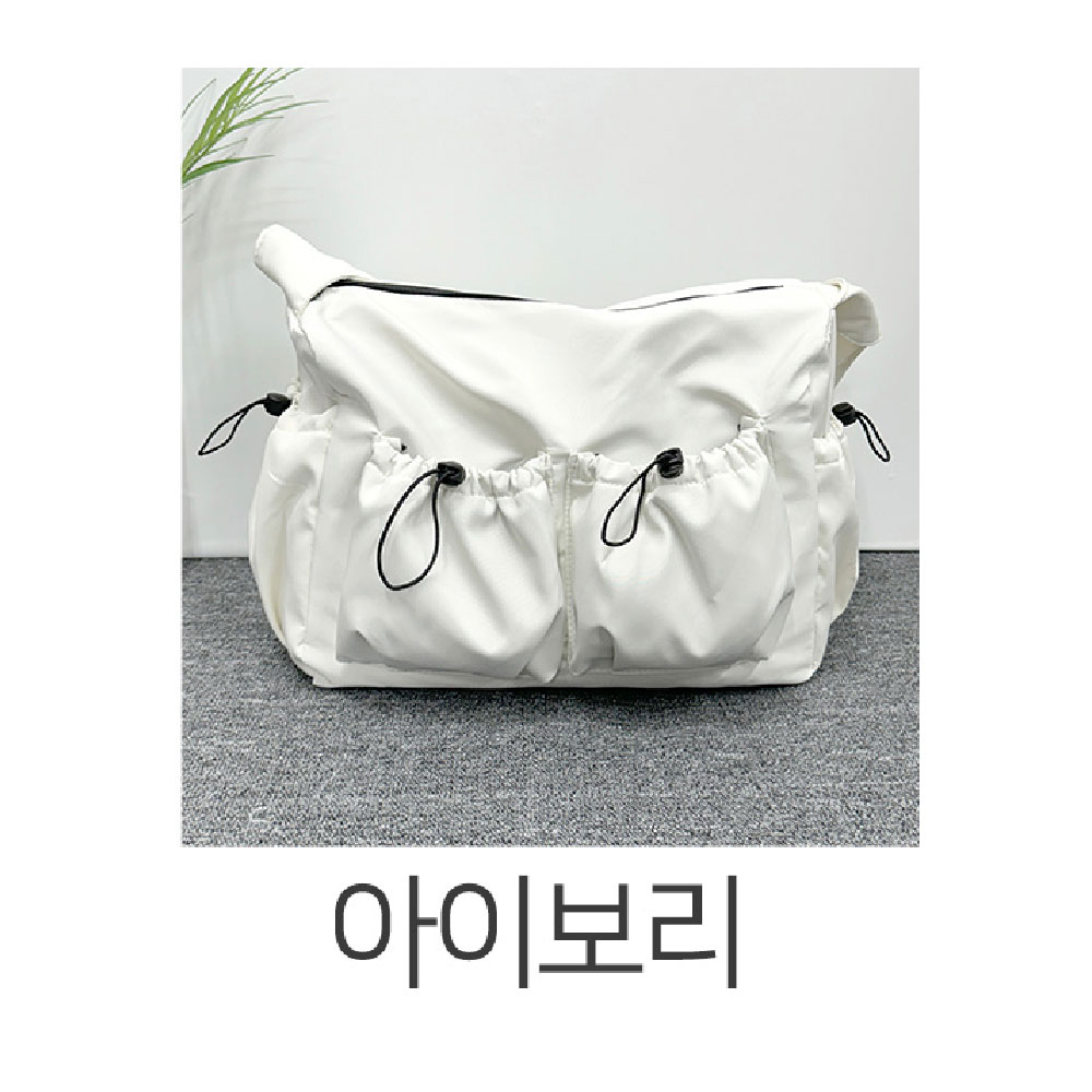 가벼운 빅사이즈 크로스백 대형 큰 대용량 스트링 포켓 크로스백 가방 - 상세 이미지 3