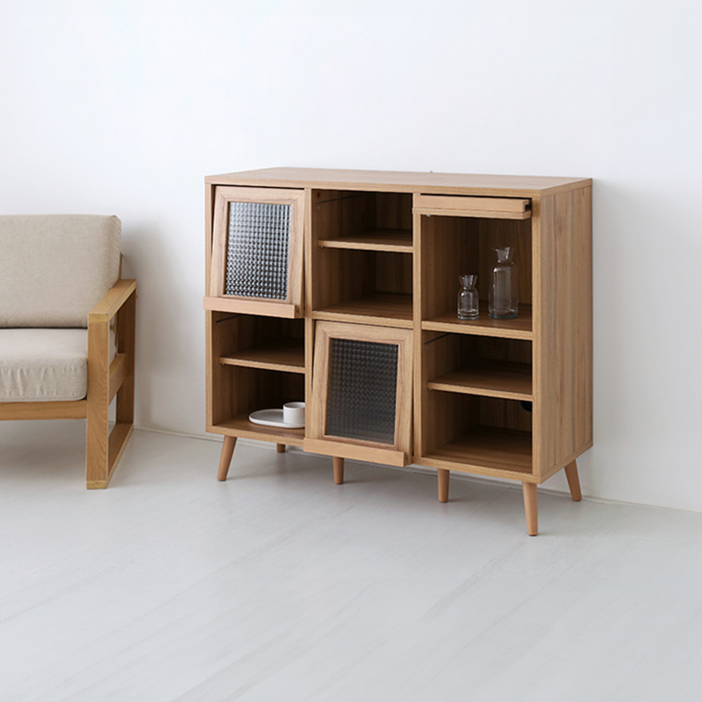 필몬 콘솔수납장 3문 PUM100110F 1085x390x975mm, 2단, 캄포어베니어 5845.9481