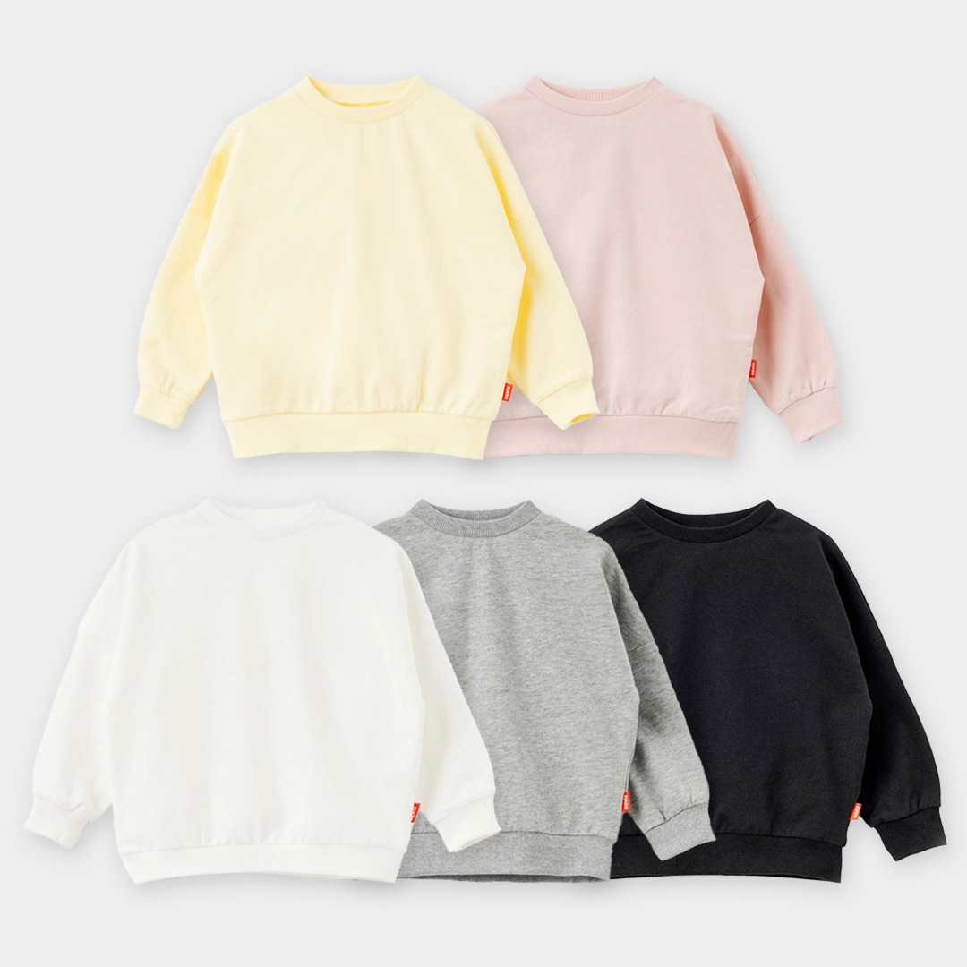 오즈키즈 유아맨투맨 키즈 티셔츠 아기 남아 여아 무지 맨투맨 나이스