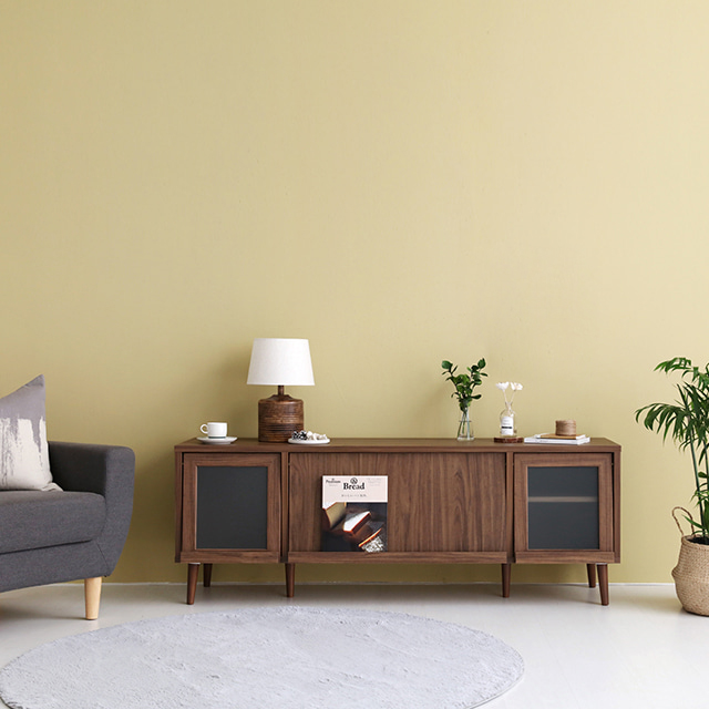 필몬 TV거실장 3문 58160 1600x400x580mm, 미들브라운 0036. 9802