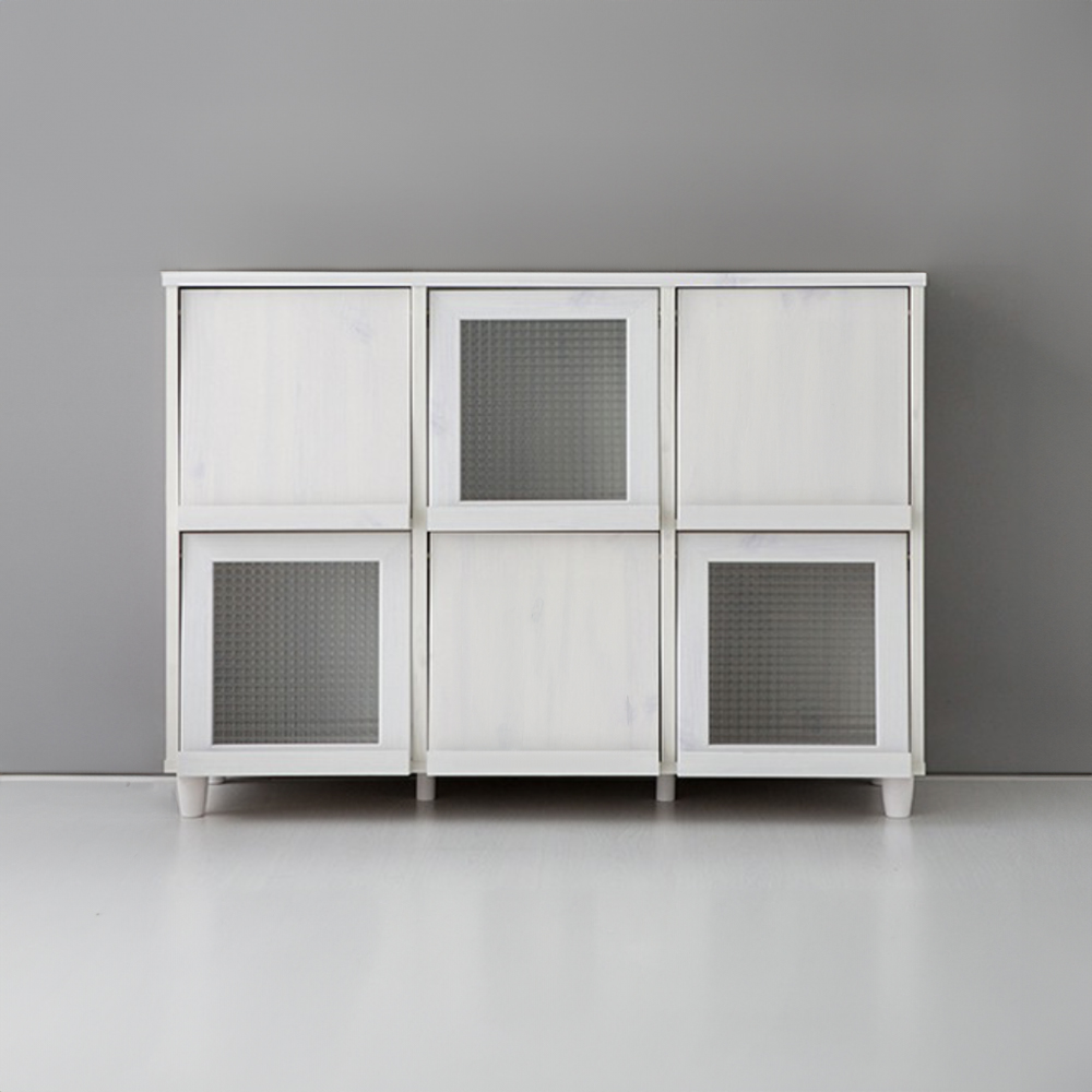 필몬 수납장 6문 93120 1200x400x920mm, 2단, 화이트파인베니어 9576.5388 - 메인 이미지
