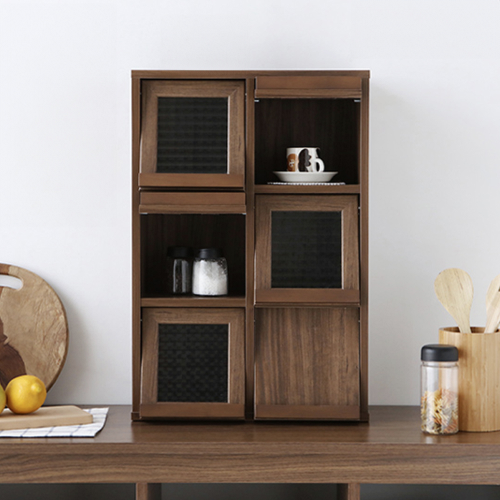 필몬 미니수납장 6문 NFM6242V 세로형 165x165x145mm, 3단, 미들브라운 7118.2844 - 상세 이미지 3