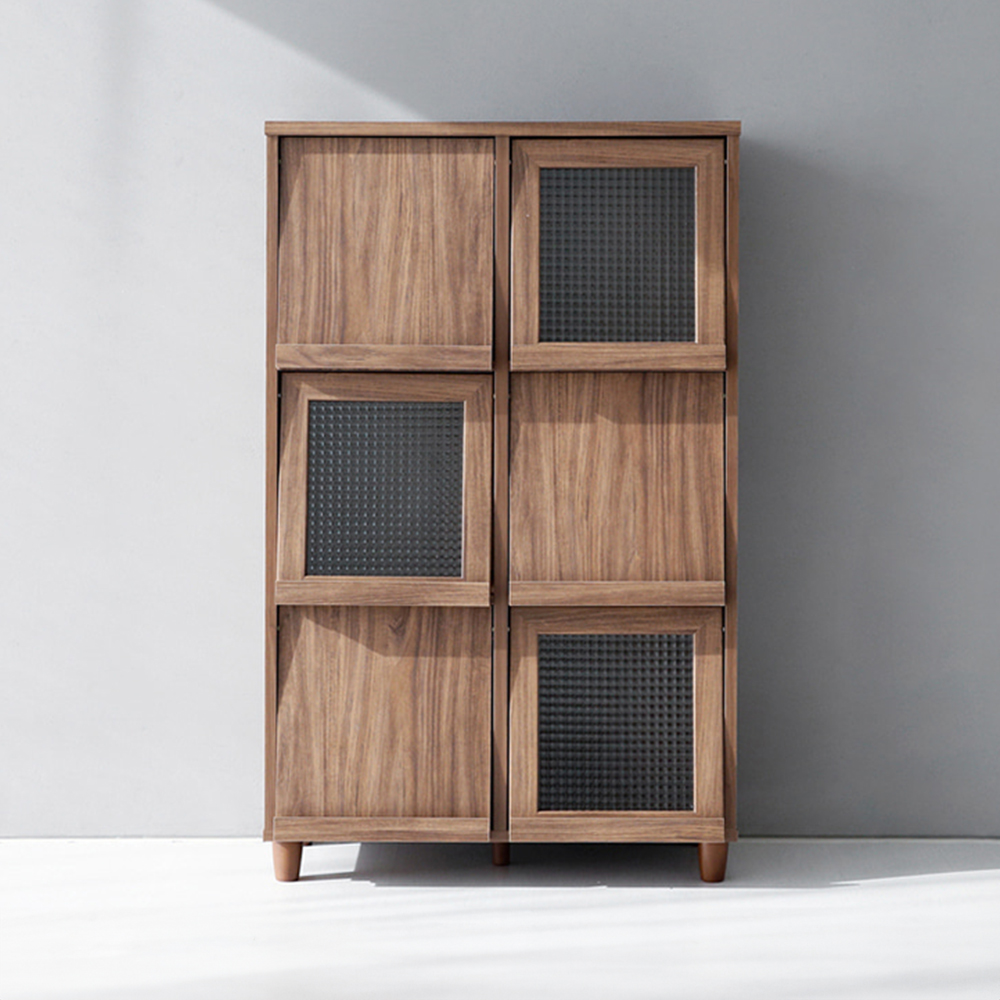 필몬 수납장 6문 NFM13280F 세로형 807x400x1330mm, 3단, 미들브라운 2464.6029 - 상세 이미지 3