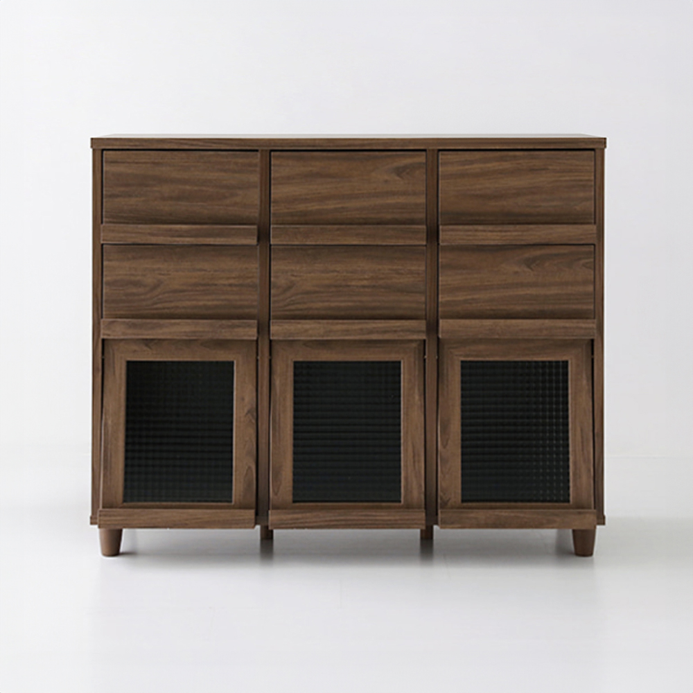 필몬 수납장 3문6서랍 NFM92111H 1115x395x920mm, 3단, 미들브라운 5878.7871