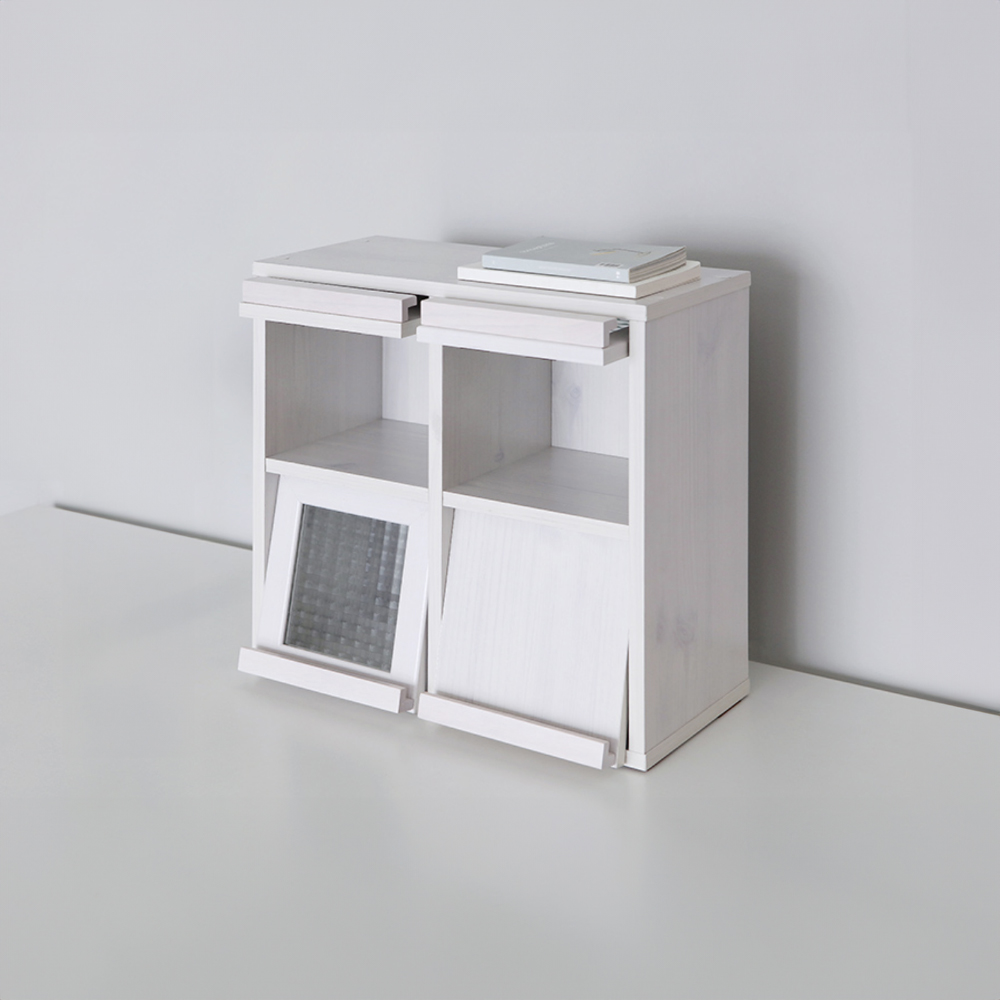 필몬 미니수납장 4문 4242 NFM4242 420x200x420mm, 2단, 화이트파인베니어 6282.9394 - 상세 이미지 2