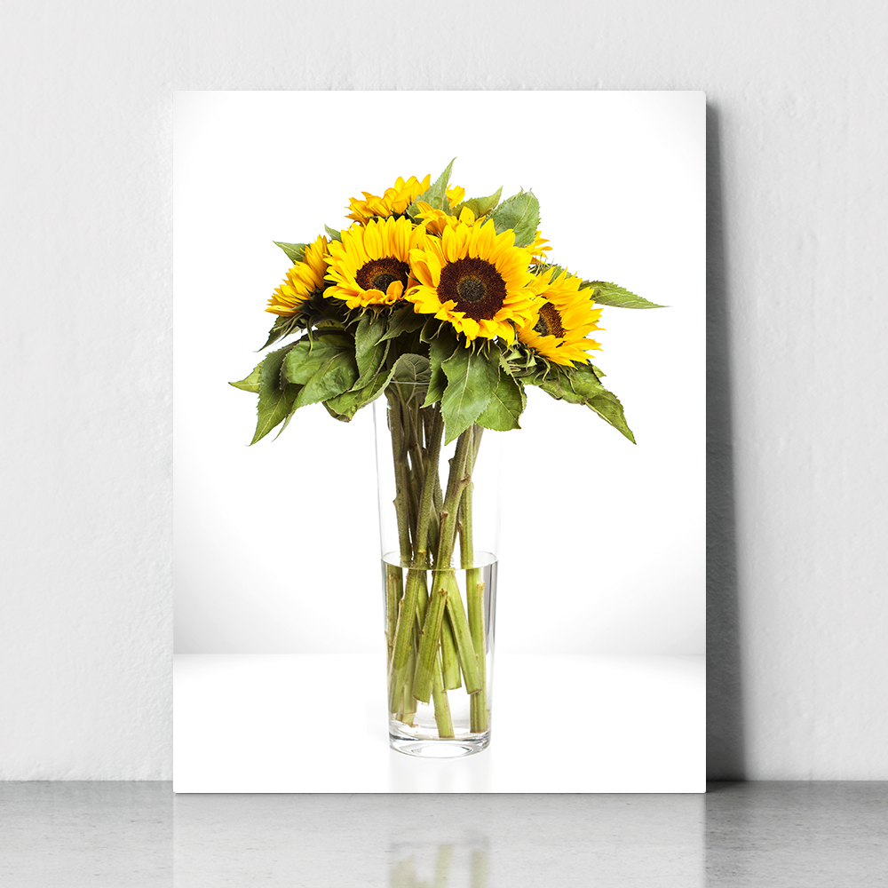 해바라기 사진 그림 캔버스 액자 포스터 A4