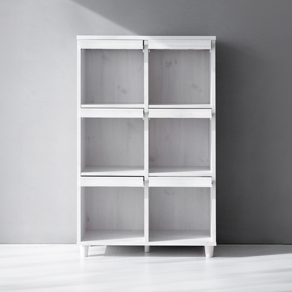 필몬 수납장 6문 NFM13280F 세로형 807x400x1330mm, 3단, 화이트파인베니어 4746.9687 - 상세 이미지 4