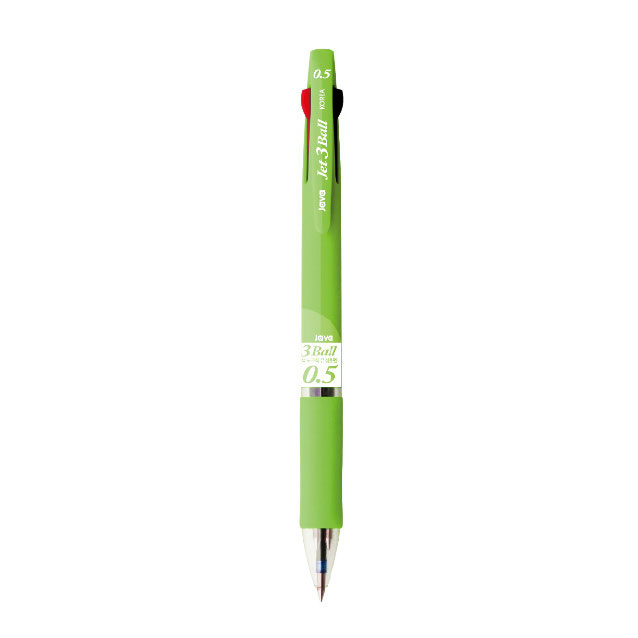 자바 제트3볼  0.5mm : 연두 / 유성볼펜 - 상품 이미지