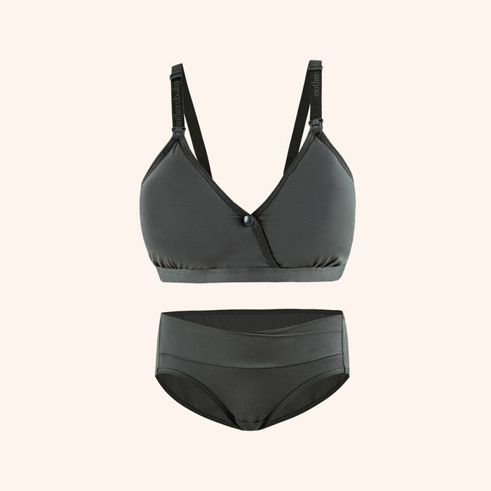수유브라 원터치 밤부 라이트 임산부 속옷 수유 브라 팬티 세트 - 상세 이미지 5