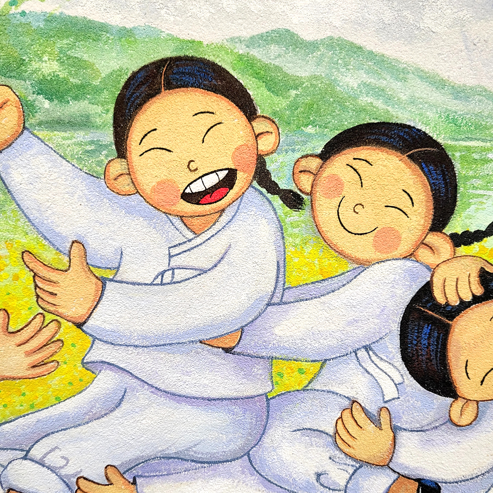 아트앤샵 미술작품 박승희 원작 동심(말뚝박기) 현대미술 그림액자 - 상세 이미지 4