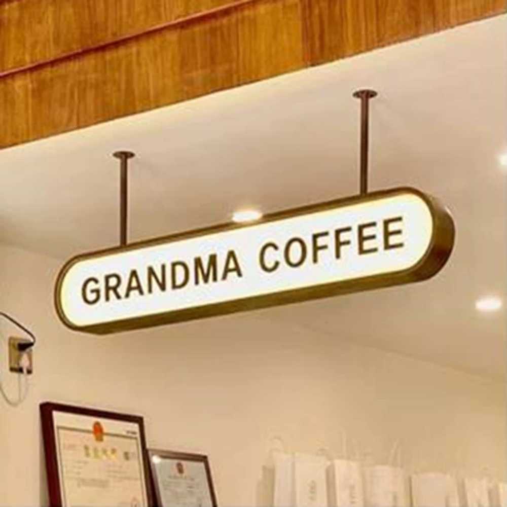 LED 입간판 커피숍 도어간판 양면 조명 사각 디자인 60cm 단면 - 상세 이미지 2