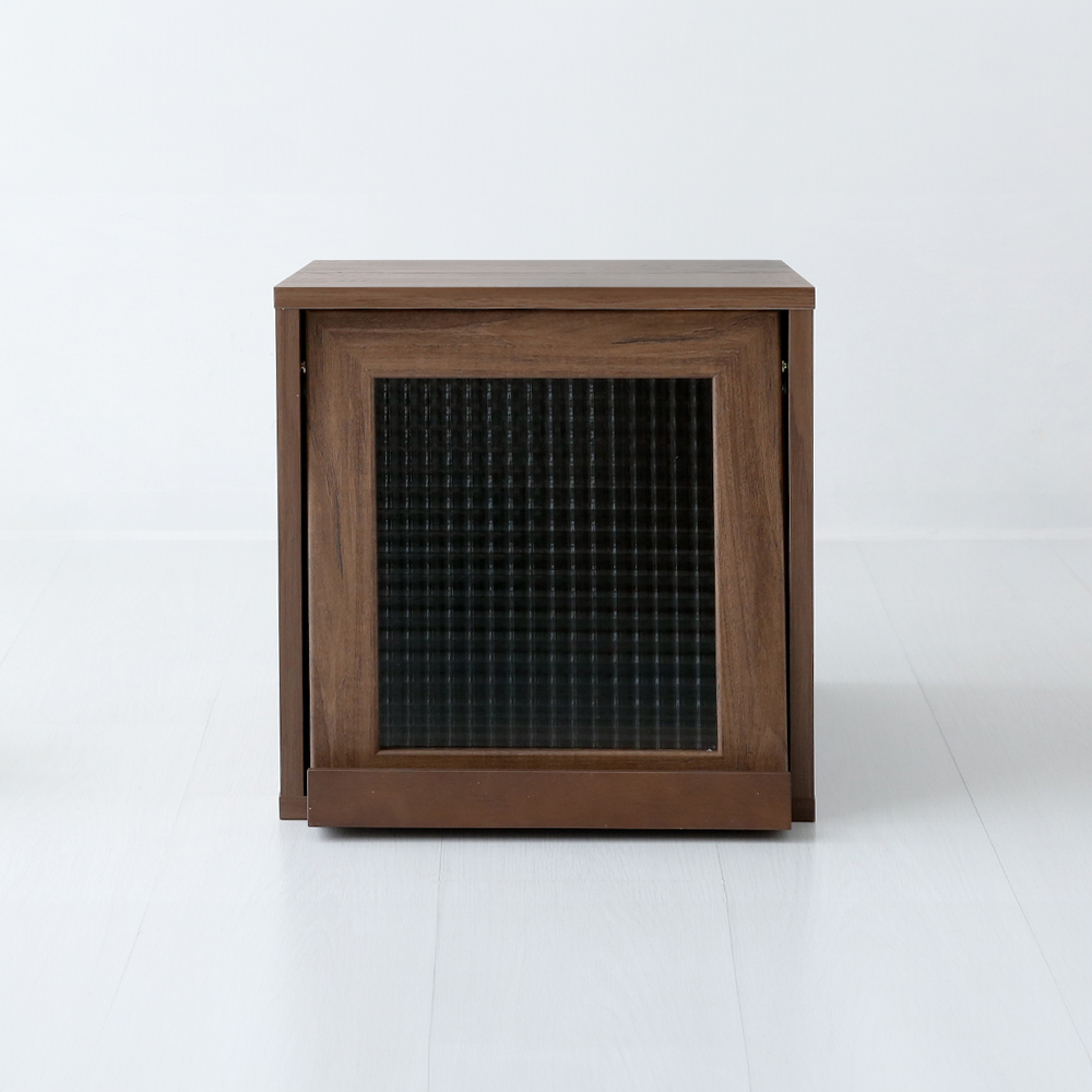 필몬 슬라이딩 수납함 HAM3939F 390x390x390mm, 1단, 미들브라운 4797.6033