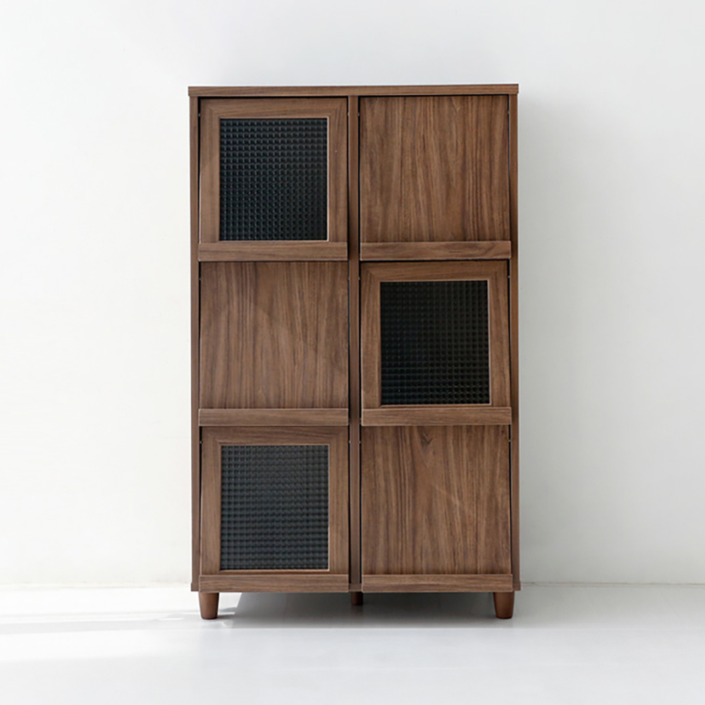 필몬 수납장 6문 NFM13280F 세로형 807x400x1330mm, 3단, 미들브라운 2464.6029